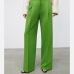 1Elegant Pure Color Loose Straight Leg Pants