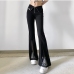 1Fashion Gauze Solid Patchwork Pants For Women