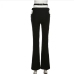 10Fashion High Waist Cut Out Flared Pants