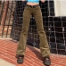 4Fitted High Rise Solid Flare Pants For Women