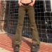 8Fitted High Rise Solid Flare Pants For Women