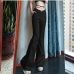 3Fitted Solid Women Flare Pants