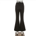 8Fitted Solid Women Flare Pants