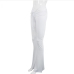 13Ladies Ruched White Bootcut Low Waist Long Pants