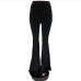 12Ladies Solid Black Flare Pants For Women