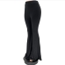 13Ladies Solid Black Flare Pants For Women