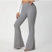 10Ladies Solid Black Flare Pants For Women