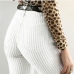 4New Solid High Waist Corduroy Long Pants