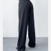 7Office Lady Solid High Waist Straight Leg Pants