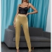 5PU Leather Solid Pencil Pants For Women