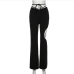 7Personalized Chain Cut Out High Waisted Long Pants