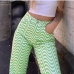 14Ripple Printed High Waist Long Pants For Women