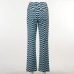 10Ripple Printed High Waist Long Pants For Women