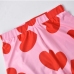 8Sexy Heart Print Mid Waist Women Long Pants