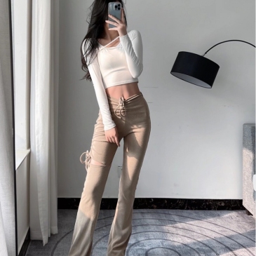 Sexy High Wast Hollow Out Bootcut Long Pants