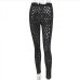 9Sexy Hollow Out Black Pencil Long Pants