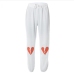 8Street Heart Print Drawstring Long Women's Sweatpants