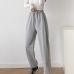 6Street Loose Drawstring High Waist Grey Sweatpants