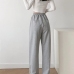 7Street Loose Drawstring High Waist Grey Sweatpants