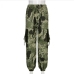 6Street Pockets Camouflage Loose Cargo Pants For Women 