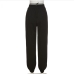 9Versatile Letter High Rise Straight Leg Pants