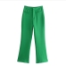12Women Solid High Rise Bootcut Long Pant Trousers