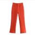 10Women Solid High Rise Bootcut Long Pant Trousers