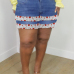 1Casual Patch Plus Size Short Pants 