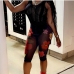 3High Waist Sexy Black Half Length Women Pants