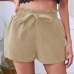 13Leisure Summer Plain Mid Waist Shorts For Women