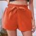 14Leisure Summer Plain Mid Waist Shorts For Women