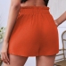 15Leisure Summer Plain Mid Waist Shorts For Women