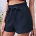 19Leisure Summer Plain Mid Waist Shorts For Women