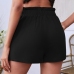 25Leisure Summer Plain Mid Waist Shorts For Women