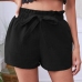 26Leisure Summer Plain Mid Waist Shorts For Women