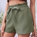 4Leisure Summer Plain Mid Waist Shorts For Women
