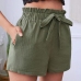 5Leisure Summer Plain Mid Waist Shorts For Women