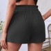 9Leisure Summer Plain Mid Waist Shorts For Women