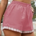 22Loose Patchwork Drawstring Waist Short Pants