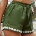 4Loose Patchwork Drawstring Waist Short Pants