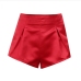 16Solid High Waist Wide Leg Shorts Pants