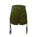 8Summer Ruched Solid Elastic Fly  Hot Short Pants