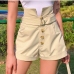 6Vintage Fashionable Cotton Linen Cargo Shorts For Women