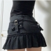 4 Denim Ruffled Patchwork Zipper Sexy Women Skirt