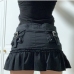 5 Denim Ruffled Patchwork Zipper Sexy Women Skirt