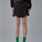  Fashion Irregular Reflective Lace Up Skirt
