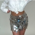 6  Fashion Tassel Geometric Round Sequins Skirt