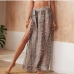 16Beach Animal Print Tie Wrap Loosen Maxi Skirt