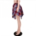 5Beach Irregular Plaid Tie Wrap Short Skirts