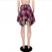 6Beach Irregular Plaid Tie Wrap Short Skirts